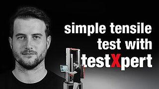 依據逐步引導說明及 testXpert 軟體進行符合 ASTM D638 的測試。